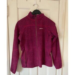Eddie Bauer Women's Full Zip Fuchsia Pink Lined Jacket Pockets Size M